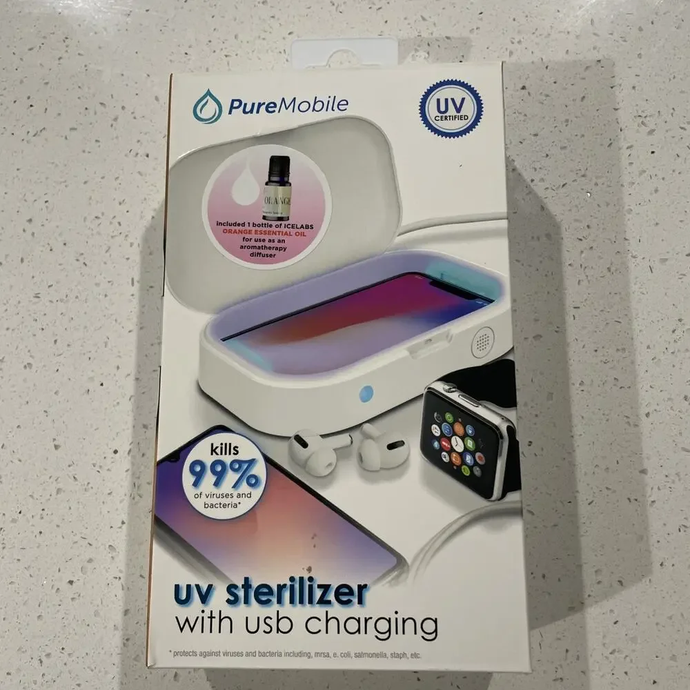 UV Phone Sanitizer & Wireless Charger UVC Light Box Fast Cleaning Airpods Watch